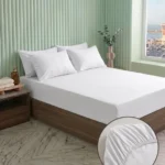White Plain Fitted-Sheet T300