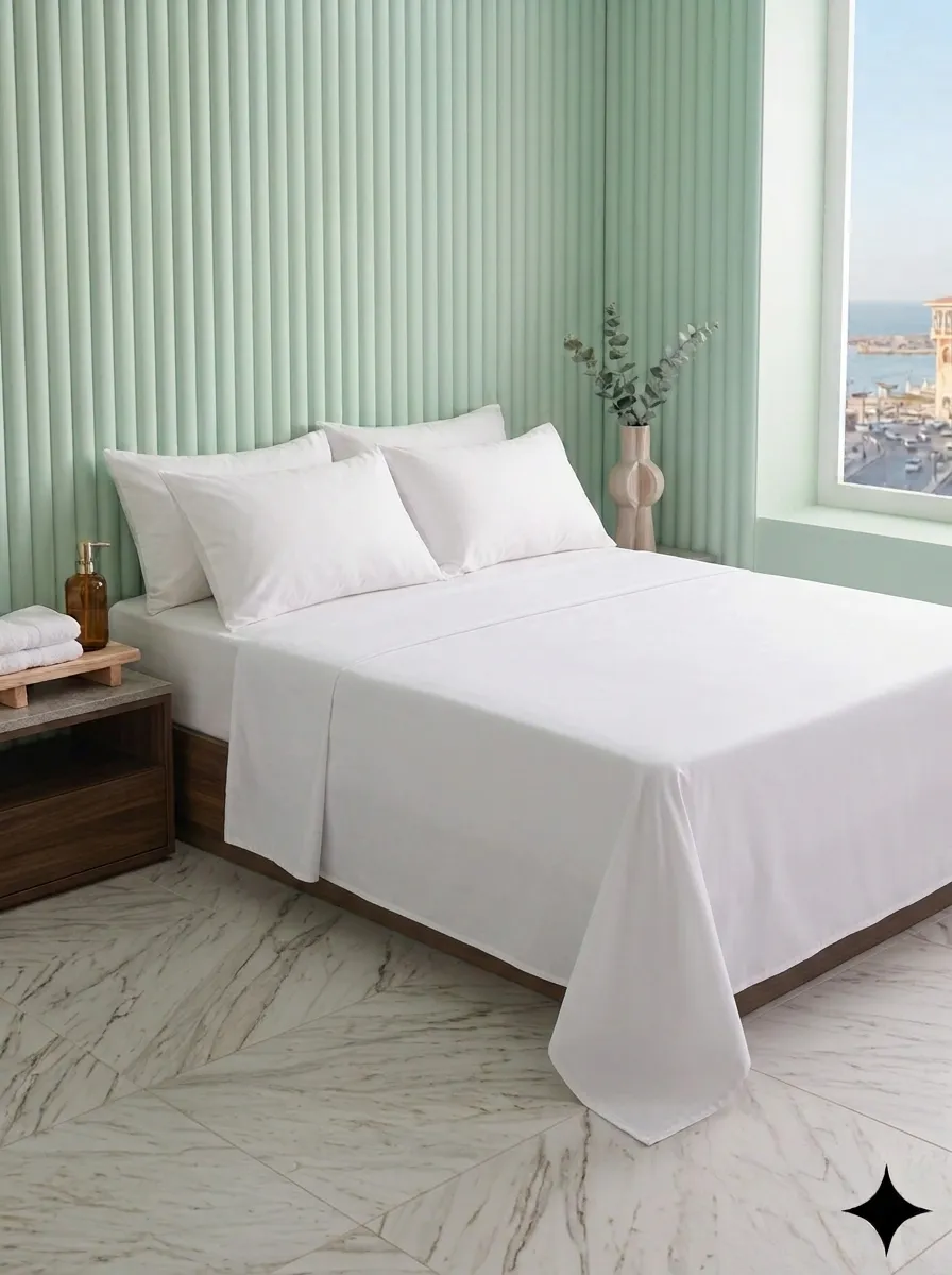 White plain flat sheet White Plain Flat-sheet T200 - Image 1